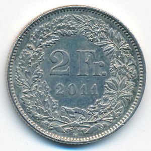 Швейцария, 2 франка (2011 г.)
