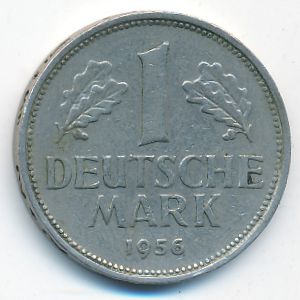 West Germany, 1 mark, 1956