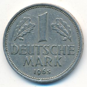 West Germany, 1 mark, 1965