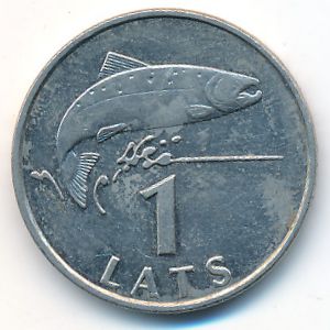 Latvia, 1 lats, 1992