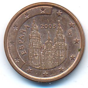 Spain, 1 euro cent, 2003
