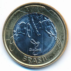 Brazil, 1 real, 2014