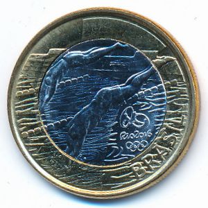 Бразилия, 1 реал (2014 г.)