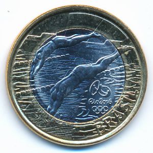 Бразилия, 1 реал (2014 г.)