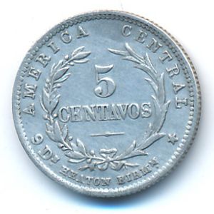 Costa Rica, 5 centavos, 1892