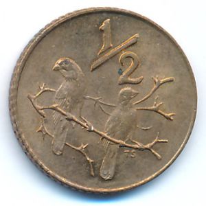 ЮАР, 1/2 цента (1970 г.)