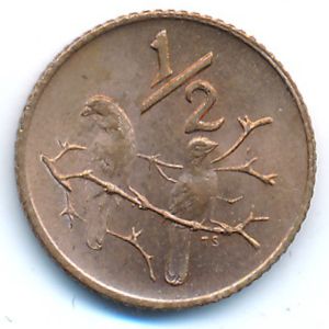 ЮАР, 1/2 цента (1970 г.)