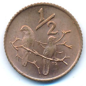 South Africa, 1/2 cent, 1970