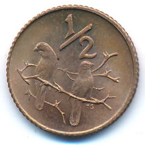 ЮАР, 1/2 цента (1970 г.)