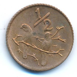 ЮАР, 1/2 цента (1970 г.)
