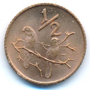 ЮАР, 1/2 цента (1970 г.)