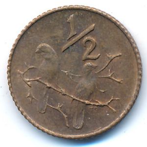 ЮАР, 1/2 цента (1970 г.)