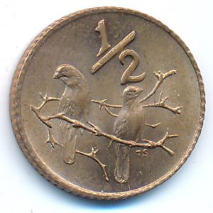 ЮАР, 1/2 цента (1970 г.)