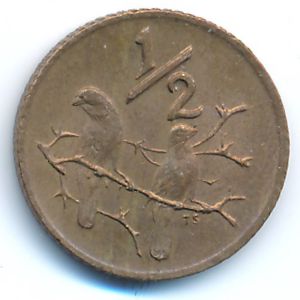 ЮАР, 1/2 цента (1970 г.)