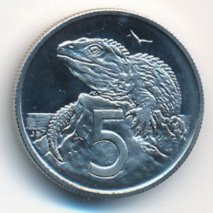 Новая Зеландия, 5 центов (1968 г.)