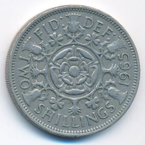 Великобритания, 2 шиллинга (1965 г.)