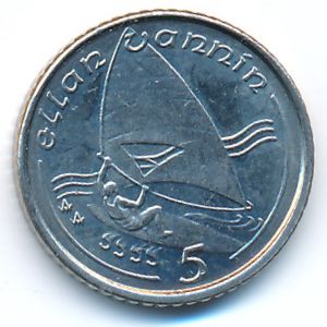 Isle of Man, 5 pence, 1993