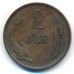 Дания, 2 эре (1899 г.)