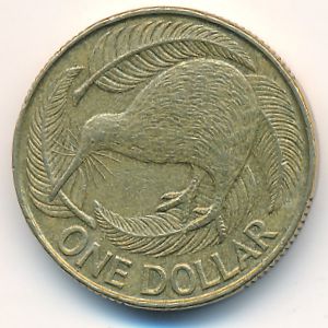 Новая Зеландия, 1 доллар (1990 г.)