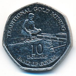 Guyana, 10 dollars, 2011