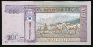 Mongolia, 100 тугриков, 2000