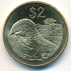 Zimbabwe, 2 dollars, 2001