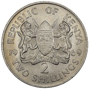 Кения, 2 шиллинга (1969 г.)