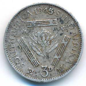 ЮАР, 3 пенса (1945 г.)