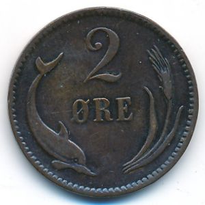 Дания, 2 эре (1881 г.)