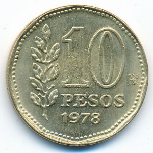 Аргентина, 10 песо (1978 г.)