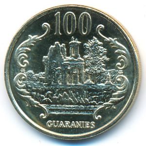 Paraguay, 100 guaranies, 1996