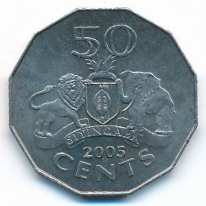 Swaziland, 50 cents, 2005