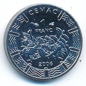 Central African Republic, 1 franc CFA, 2006