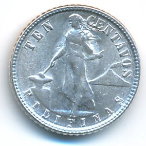 Philippines, 10 centavos, 1944