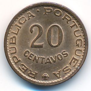 Timor, 20 centavos, 1970