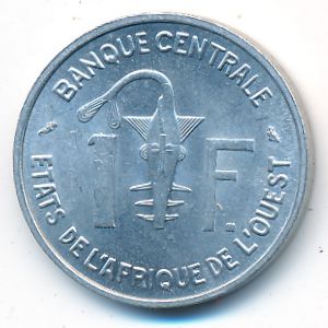 West African States, 1 franc, 1971