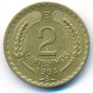 Чили, 2 сентесимо (1964 г.)