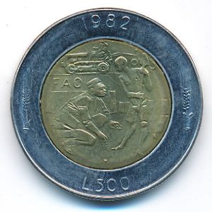 San Marino, 500 lire, 1982