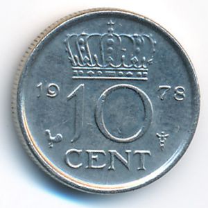 Netherlands, 10 cents, 1978
