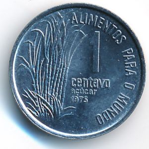 Brazil, 1 centavo, 1975
