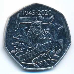 Гернси, 50 пенсов (2020 г.)