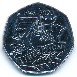 Гернси, 50 пенсов (2020 г.)