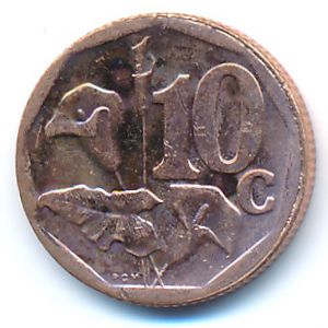 ЮАР, 10 центов (2012 г.)