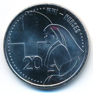 Австралия, 20 центов (2015 г.)