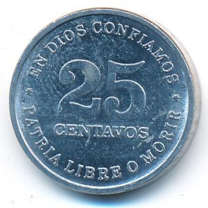 Никарагуа, 25 сентаво (1987 г.)