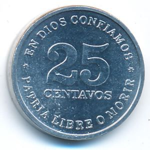 Никарагуа, 25 сентаво (1987 г.)