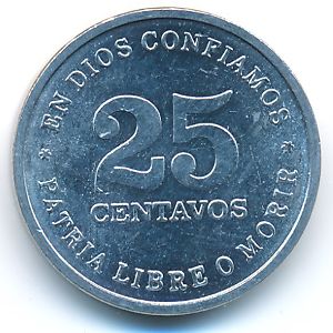 Никарагуа, 25 сентаво (1987 г.)