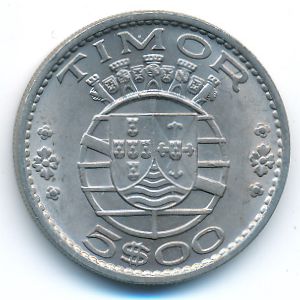 Timor, 5 escudos, 1970