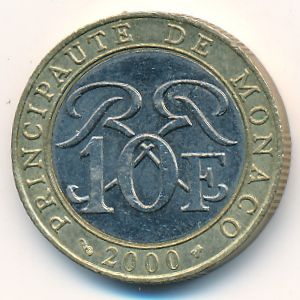 Монако, 10 франков (2000 г.)