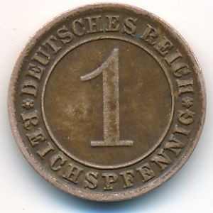 Веймарская республика, 1 рейхспфенниг (1931 г.)
